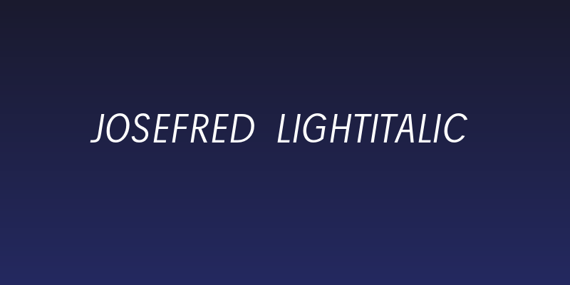 JosefRed-LightItalic Social Header