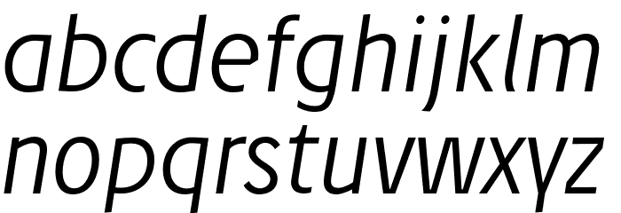 JosefRed-LightItalic Font LOWERCASE