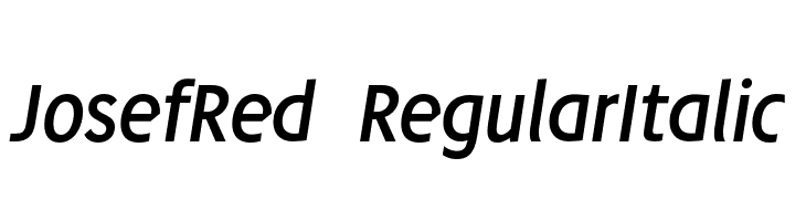 JosefRed-RegularItalic  Скачать бесплатные шрифты