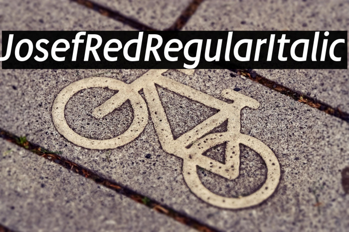 JosefRed-RegularItalic Example 3