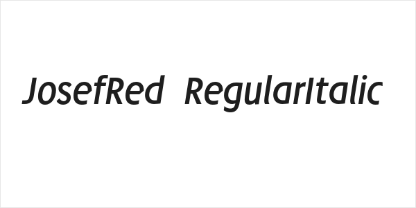 JosefRed-RegularItalic Logo