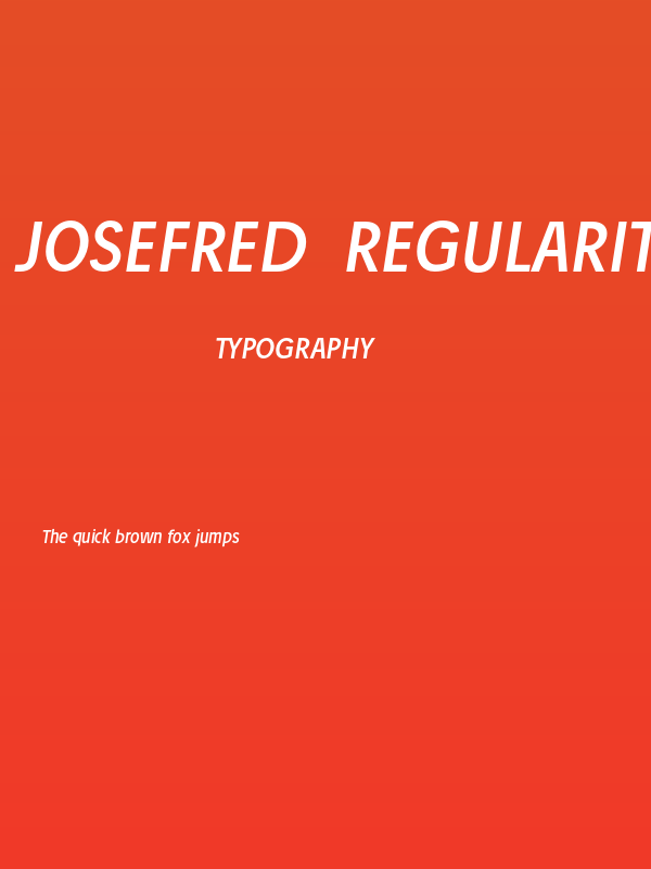 JosefRed-RegularItalic Poster