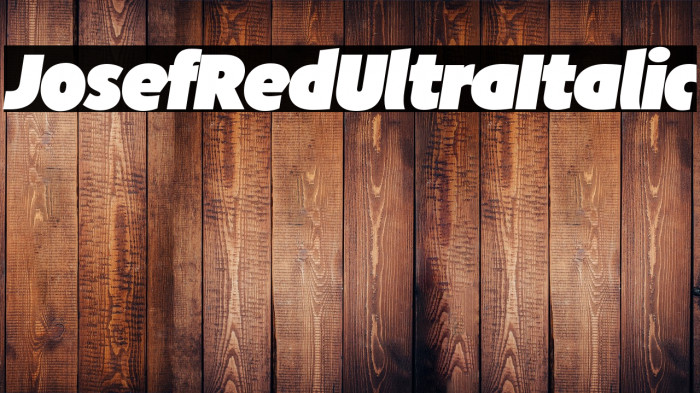 JosefRed-UltraItalic Example 1
