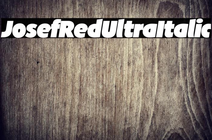 JosefRed-UltraItalic Example 3