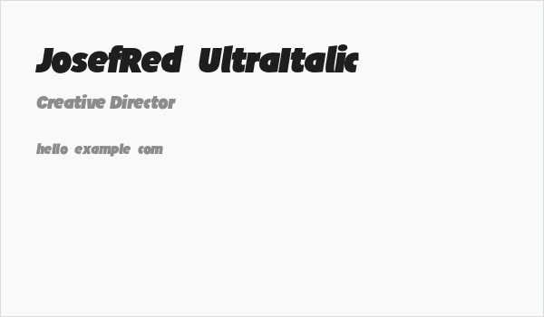JosefRed-UltraItalic Business Card