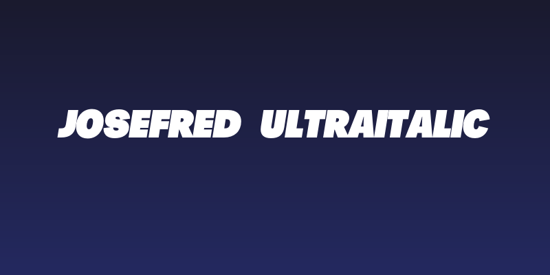 JosefRed-UltraItalic Social Header