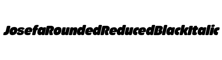 Josefa Rounded Reduced Black Italic  Free Fonts Download