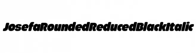 Josefa Rounded Reduced Black Italic  Fuentes Gratis Descargar