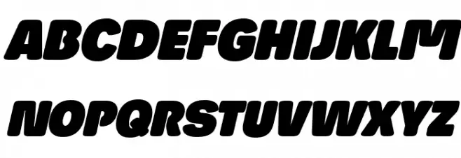 Josefa Rounded Reduced Black Italic Polices MAJUSCULES