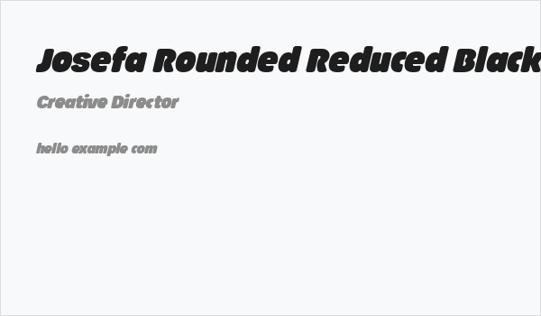 Josefa Rounded Reduced Black Italic Business Card