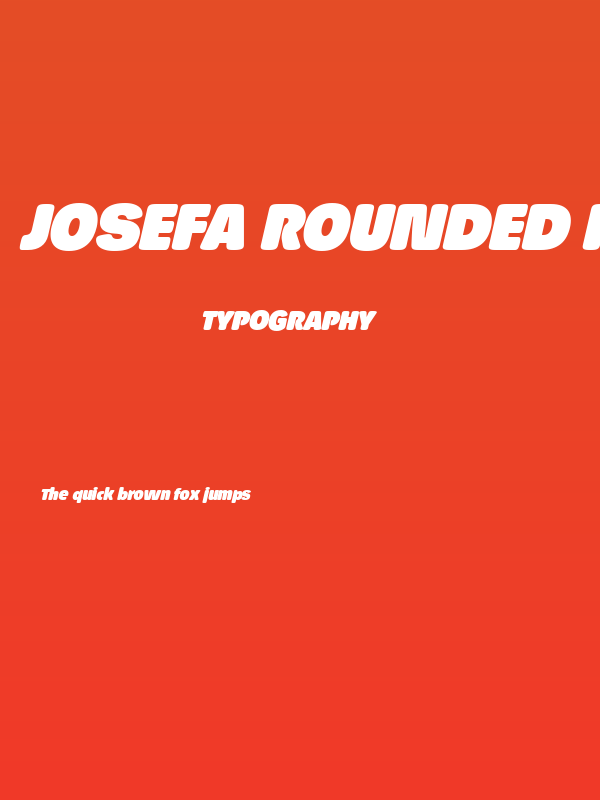 Josefa Rounded Reduced Black Italic Poster