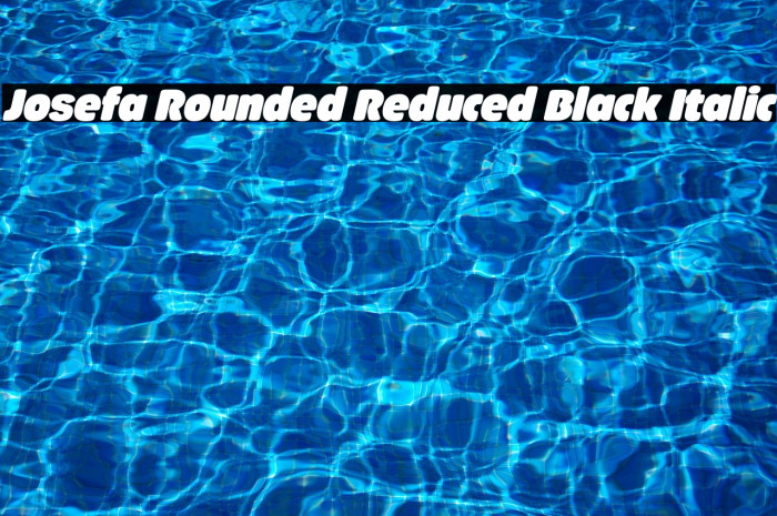 Josefa Rounded Reduced Black Italic Example 3