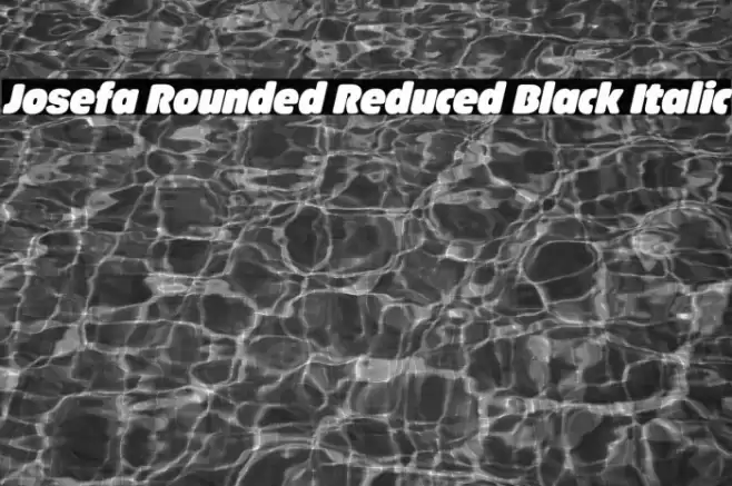 Josefa Rounded Reduced Black Italic Font examples