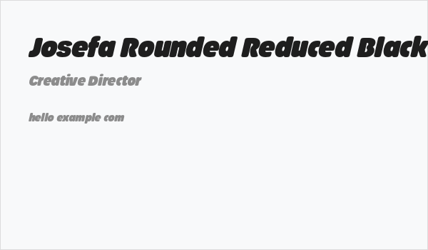 Josefa Rounded Reduced Black Italic Business Card