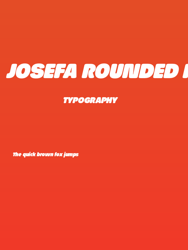 Josefa Rounded Reduced Black Italic Poster