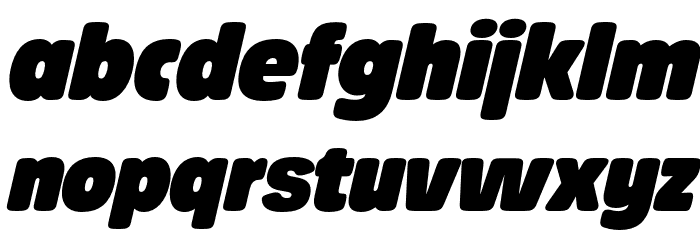 Josefa Rounded Reduced Black Italic Font LOWERCASE