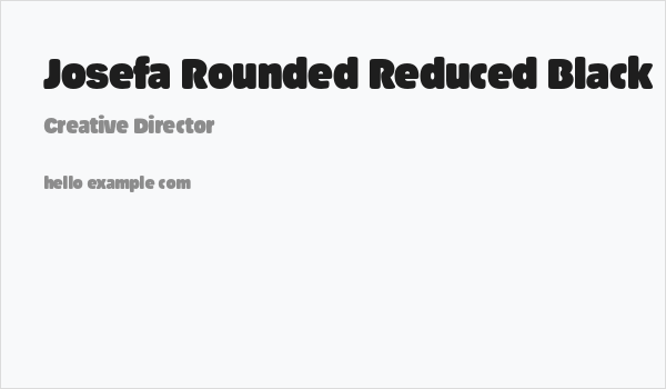 Josefa Rounded Reduced Black Business Card