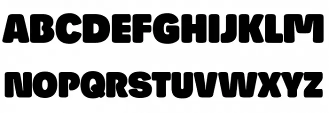 Josefa Rounded Reduced Black Шрифта ВЕРХНИЙ