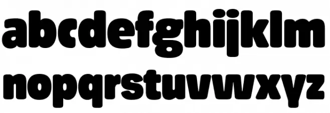 Josefa Rounded Reduced Black Font LOWERCASE