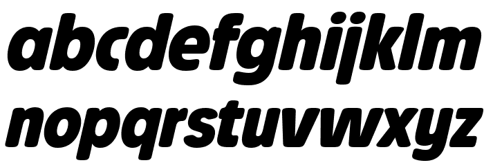 Josefa Rounded Reduced Bold Italic Font LOWERCASE