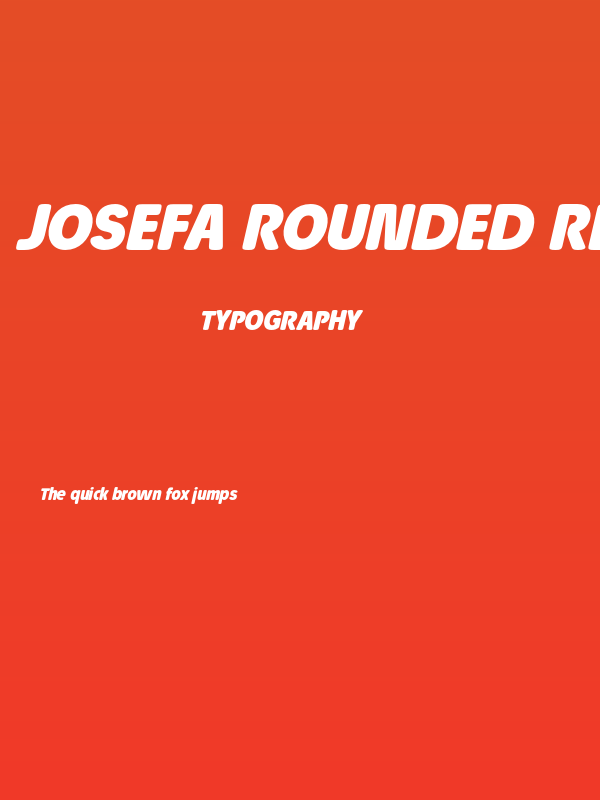 Josefa Rounded Reduced Bold Italic Poster
