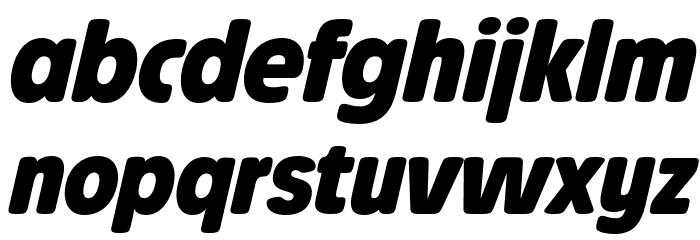 Josefa Rounded Reduced Bold Italic Font LOWERCASE