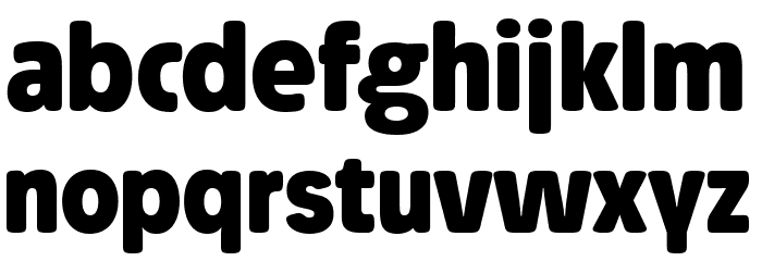 Josefa Rounded Reduced Bold Font LOWERCASE