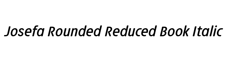 Josefa Rounded Reduced Book Italic  font caratteri gratis
