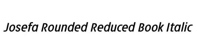 Josefa Rounded Reduced Book Italic  フリーフォントのダウンロード