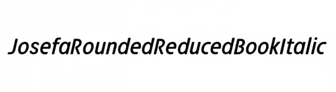 Josefa Rounded Reduced Book Italic  baixar fontes gratis