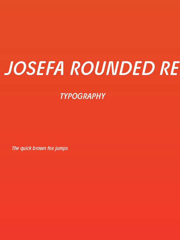 Josefa Rounded Reduced Book Italic Poster