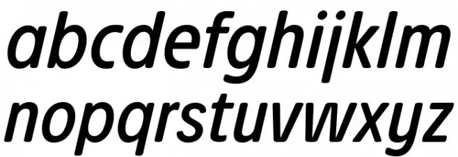 Josefa Rounded Reduced Book Italic Schriftart Kleinbuchstaben