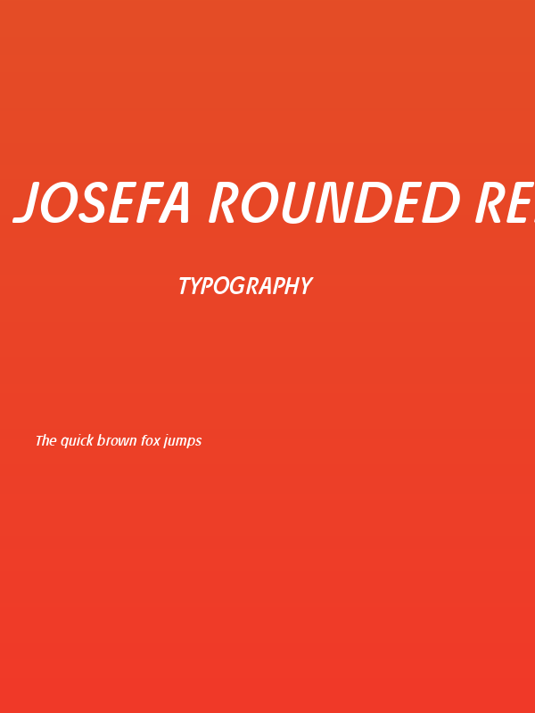 Josefa Rounded Reduced Book Italic Poster