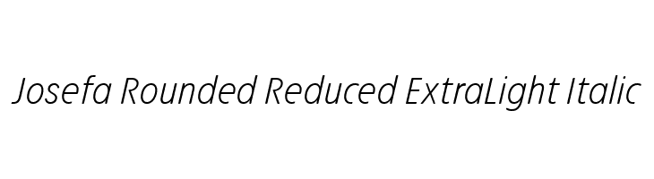 Josefa Rounded Reduced ExtraLight Italic  नि: शुल्क फ़ॉन्ट्स डाउनलोड