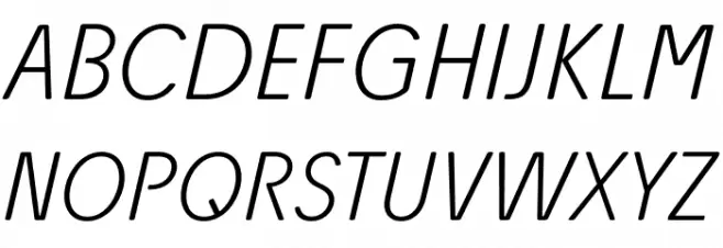 Josefa Rounded Reduced ExtraLight Italic Schriftart Groß