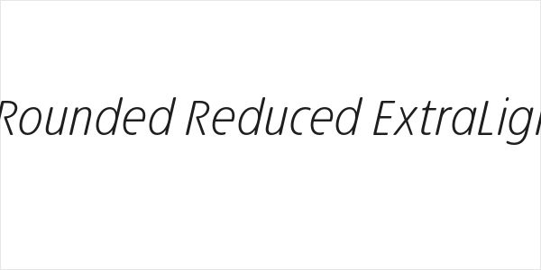 Josefa Rounded Reduced ExtraLight Italic Logo
