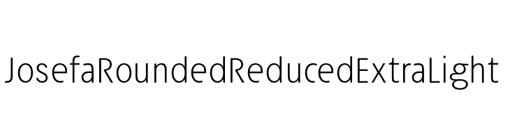 Josefa Rounded Reduced ExtraLight  Frei Schriftart Herunterladen