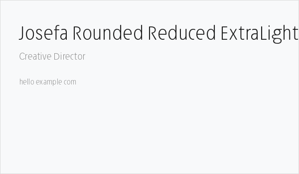 Josefa Rounded Reduced ExtraLight Business Card