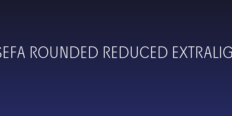 Josefa Rounded Reduced ExtraLight Social Header