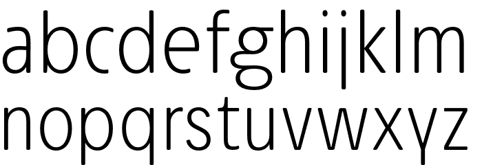 Josefa Rounded Reduced ExtraLight Font LOWERCASE