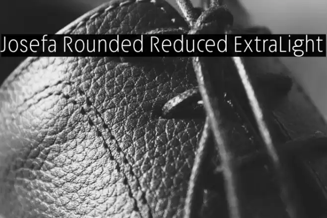 Josefa Rounded Reduced ExtraLight Font examples