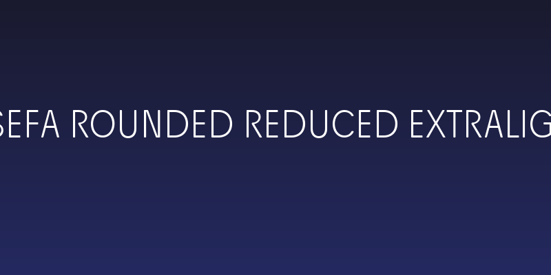 Josefa Rounded Reduced ExtraLight Social Header