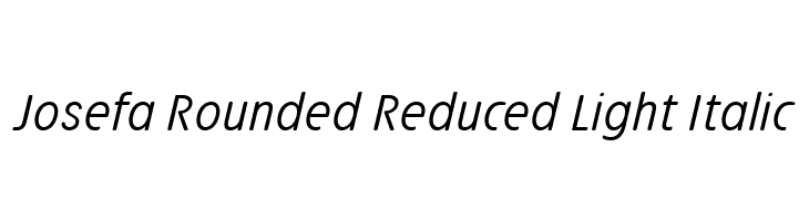 Josefa Rounded Reduced Light Italic  Скачать бесплатные шрифты