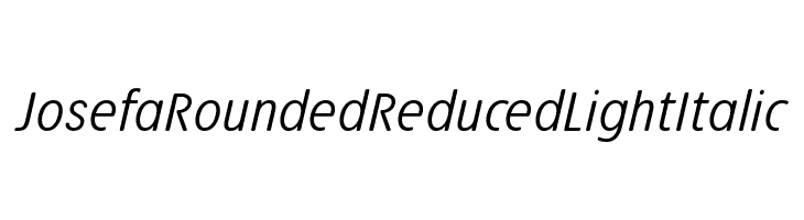 Josefa Rounded Reduced Light Italic  नि: शुल्क फ़ॉन्ट्स डाउनलोड