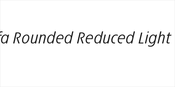 Josefa Rounded Reduced Light Italic Logo