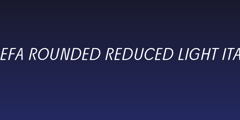 Josefa Rounded Reduced Light Italic Social Header