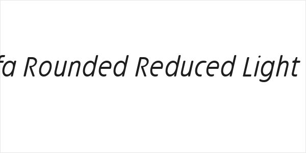 Josefa Rounded Reduced Light Italic Logo