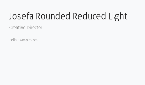 Josefa Rounded Reduced Light Business Card