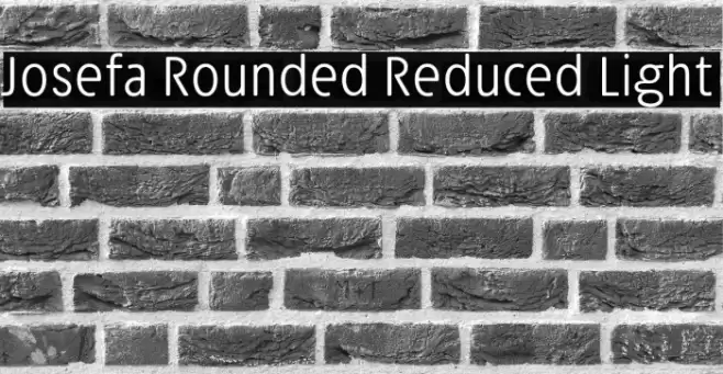 Josefa Rounded Reduced Light Font examples