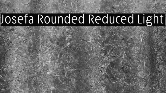 Josefa Rounded Reduced Light Font examples